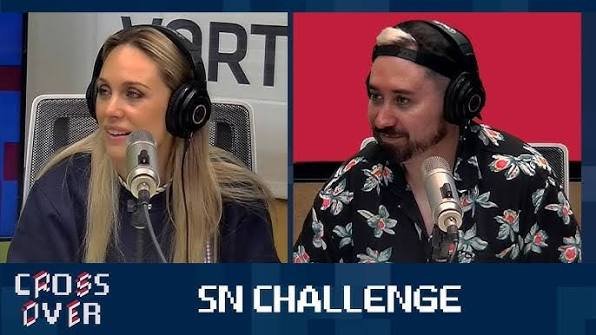 Sebastián y Nury en el programa Cross Over hablando de SN Challenge