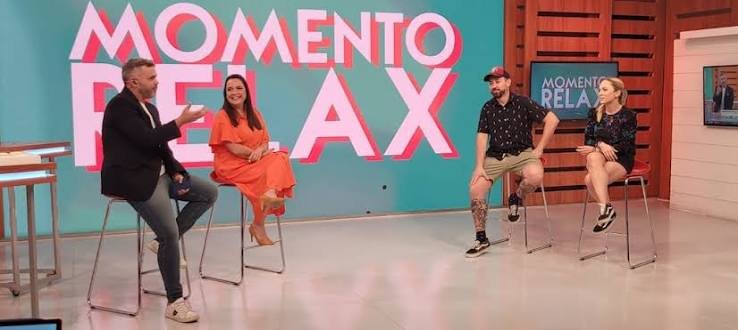 Sebastián y Nury entrevistados en el programa Momento Relax